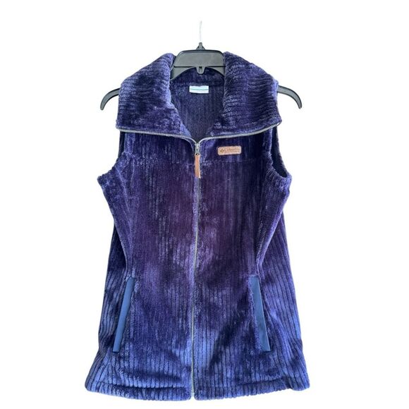 Columbia Plush Fleece Blue Vest – Size Small - Picture 7 of 7